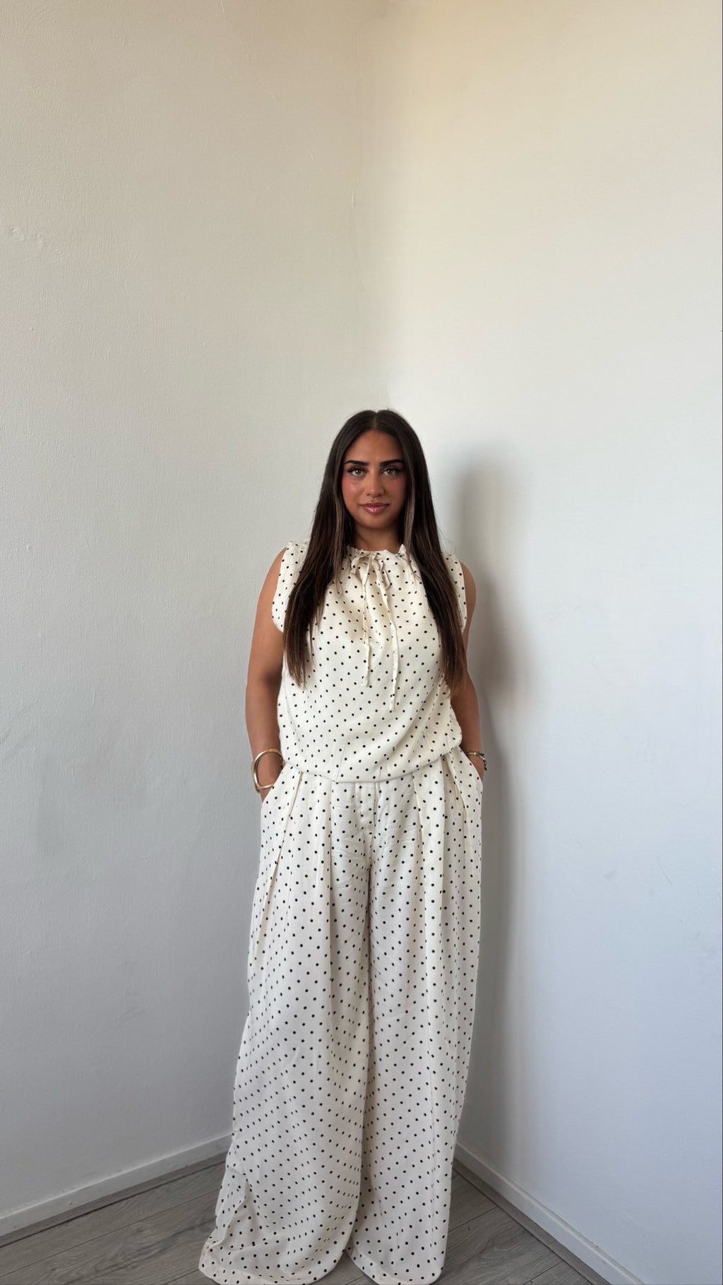 Polke Dots Co-Ord Set White